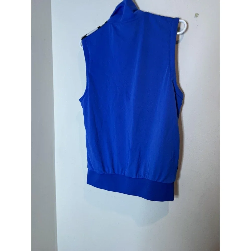 Kappa Jacket‎ Mens Small Blue Sleeveless Track Vest Full Zip Omini Logo Tape